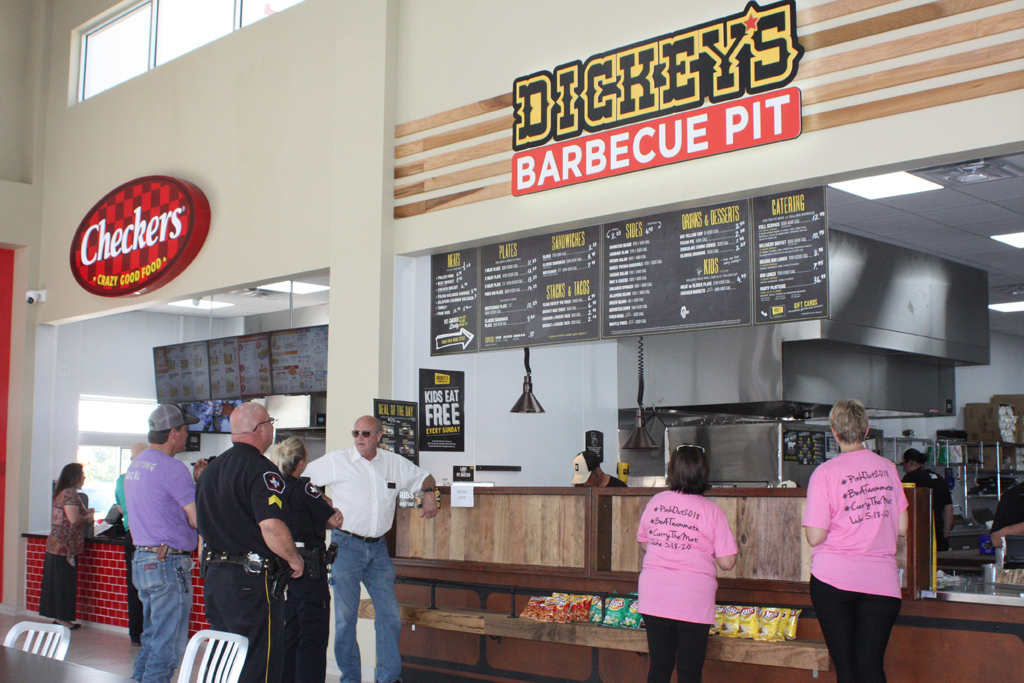 Dickey's Barbecue Pit counter inside Fuel Maxx